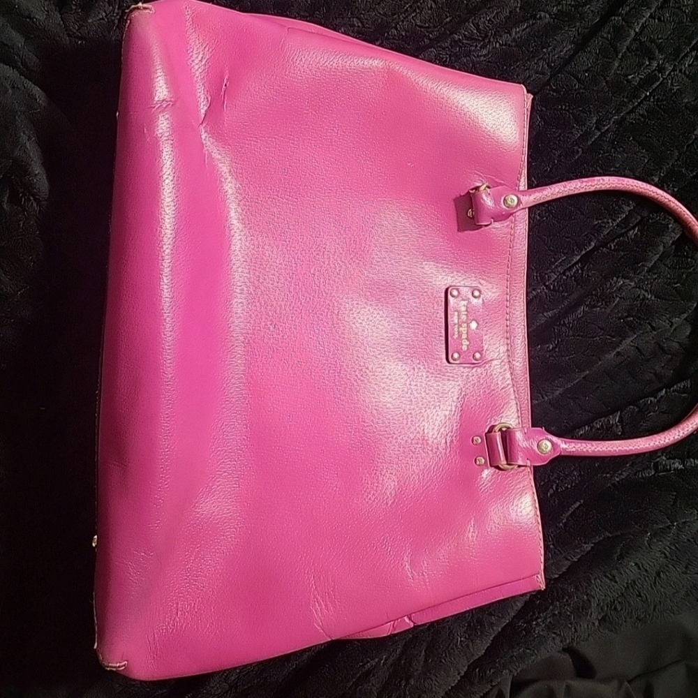 Kate Spade Vibrant Pink Leather Tote Bag